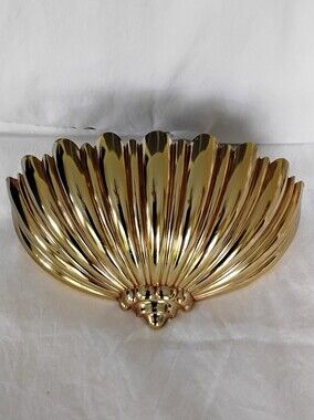 Vtg Syroco Gold Shell Wall Sconce Planter